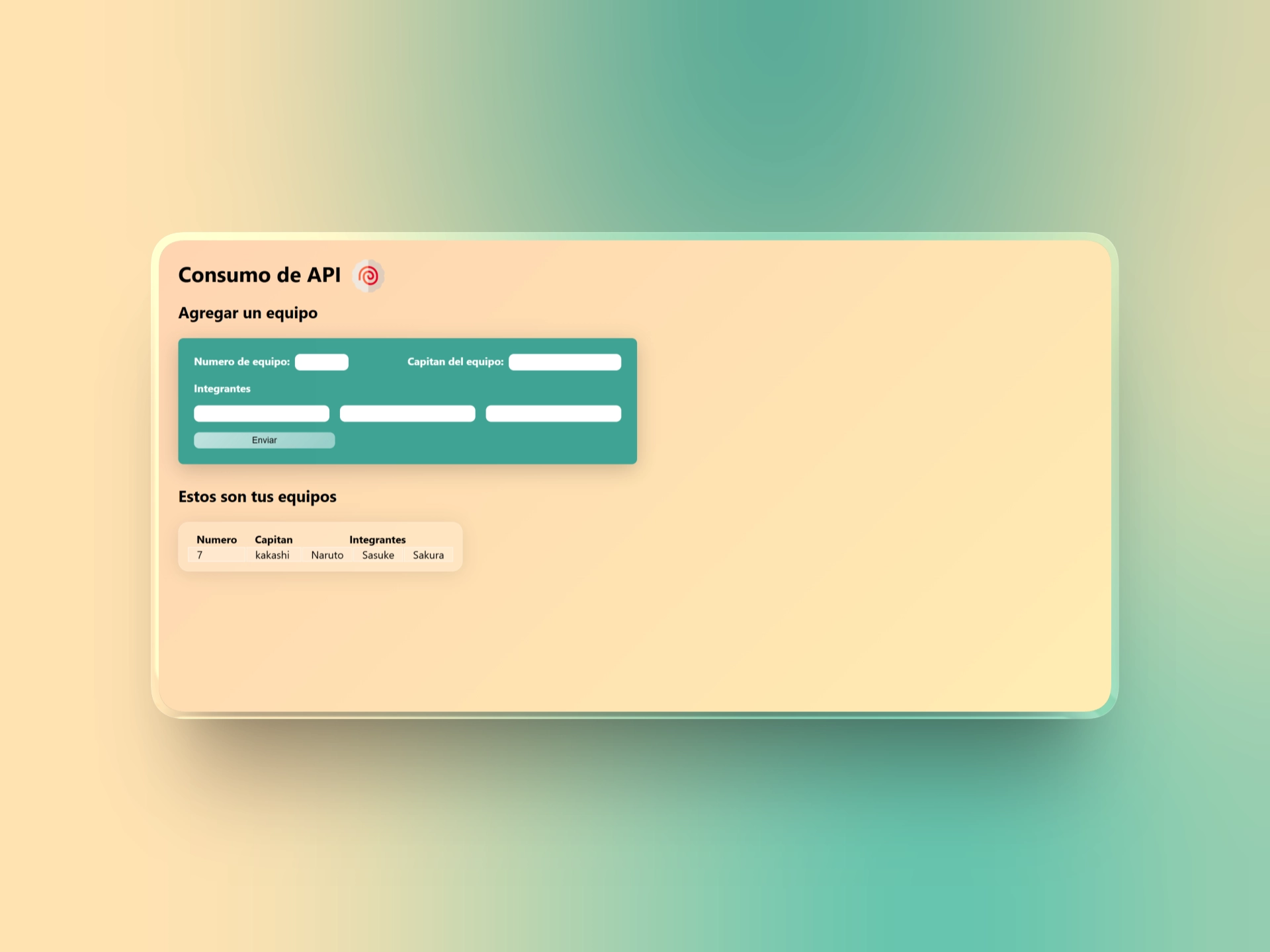 Sistema de registro de equipos